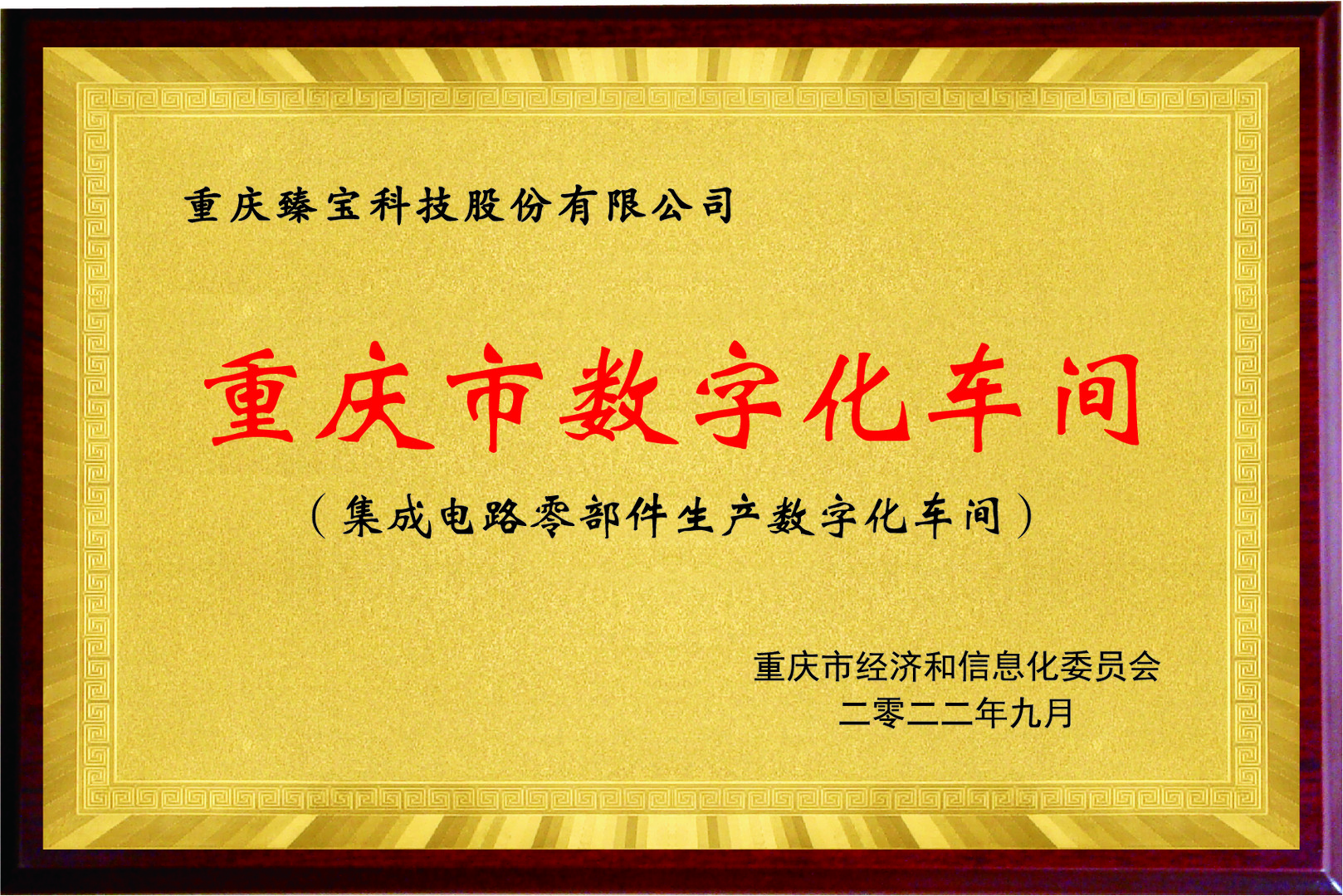 重庆市数字化车间（集成电路零部件生产数字化车间）